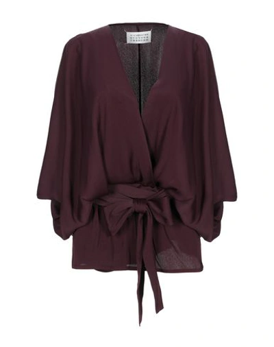 Shop Maison Margiela Blouses In Maroon