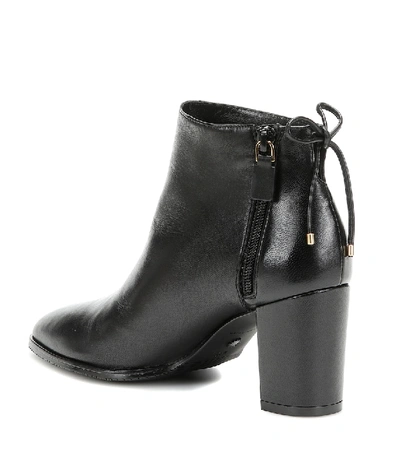 Shop Stuart Weitzman Gardiner Leather Ankle Boots In Black
