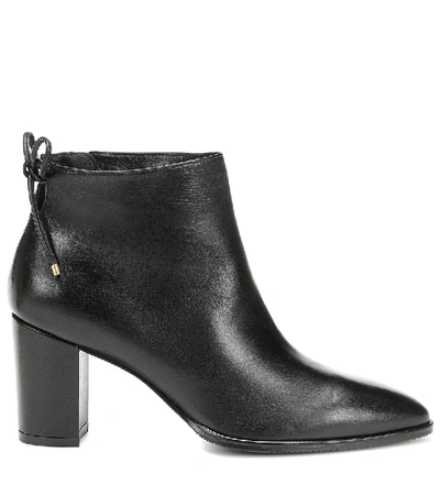 Shop Stuart Weitzman Gardiner Leather Ankle Boots In Black