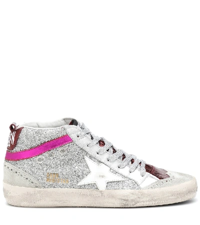 Shop Golden Goose Mid Star Glitter Sneakers In Multicoloured