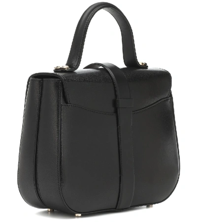Shop Roger Vivier Beau Vivier Leather Shoulder Bag In Black