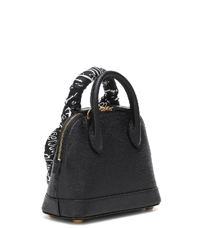 Shop Balenciaga Ville Scarf Xxs Leather Tote In Black