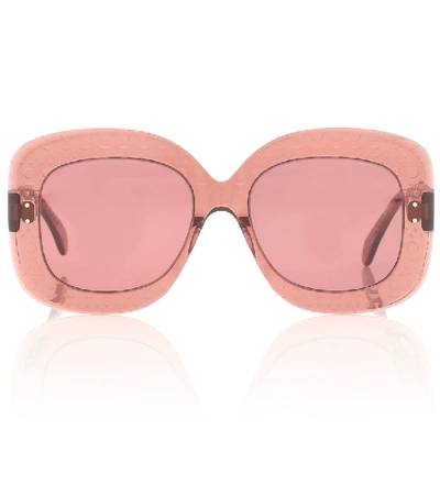 Shop Alaïa Square Sunglasses In Pink