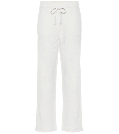 Shop Agnona Cashmere Trackpants In White