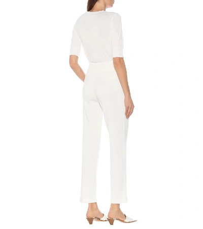 Shop Agnona Cashmere Trackpants In White