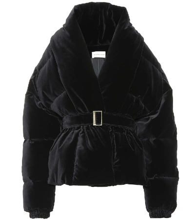 Shop Alexandre Vauthier Quilted Velvet Jacket In Black