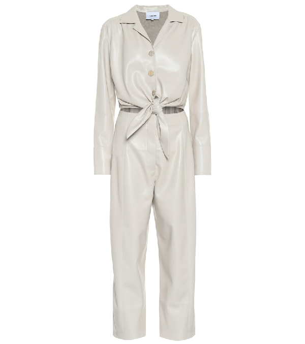 nanushka leather jumpsuit