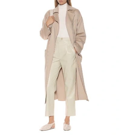 Shop Nanushka Mitsu High-rise Cigarette Pants In Beige