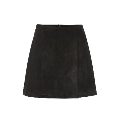 Shop Stouls Santa Suede Miniskirt In Black