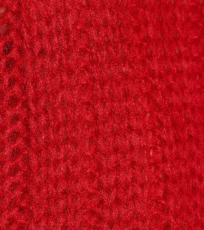 Shop Prada Mohair Blend Sweater In Red