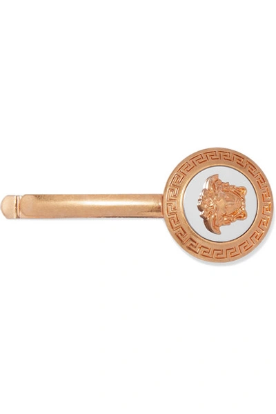 Shop Versace Gold And Silver-tone Hair Slide
