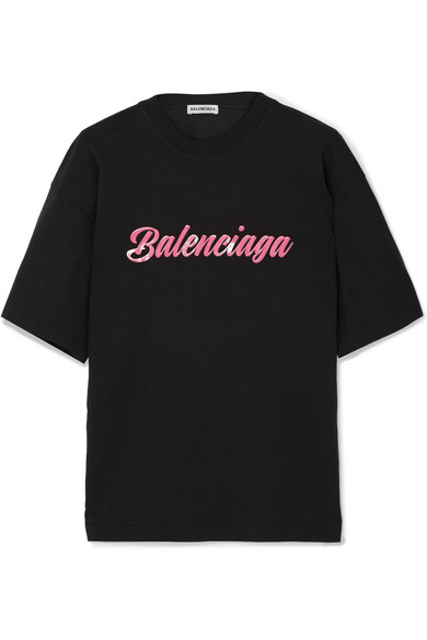balenciaga pink writing t shirt