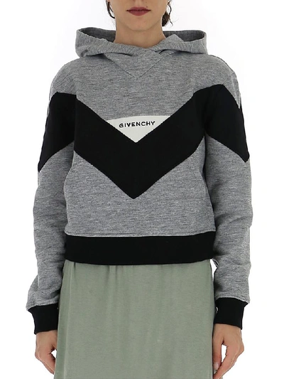 Shop Givenchy Colour Block Hooded Sweatshirt In Multi