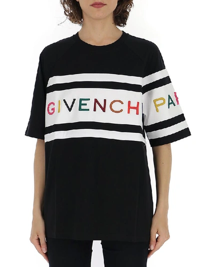 Shop Givenchy Striped Logo T In Multi