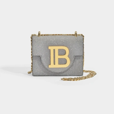 Shop Balmain B-bag 18 In Metallic