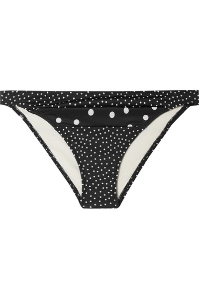Shop Solid & Striped The Brooke Polka-dot Bikini Briefs In Black