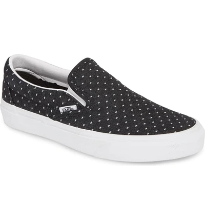 Shop Vans Classic Slip-on Sneaker In Black/ True White/ White