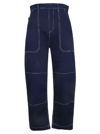Shop Chloé Blue Trousers In Deep Blue