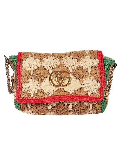 Shop Gucci Gg Marmont 2.0 Shoulder Bag In Natural