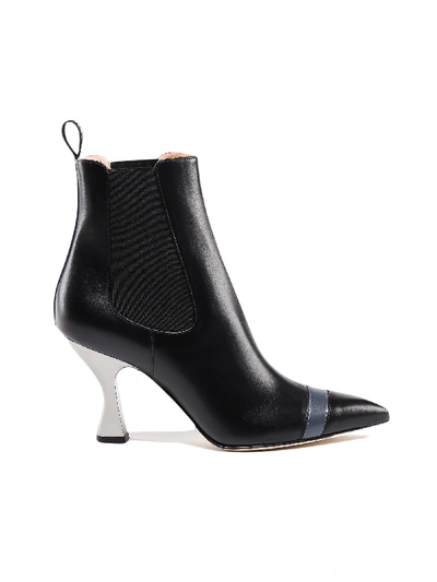 Shop Fendi Ankle Boot In Nero+antracite