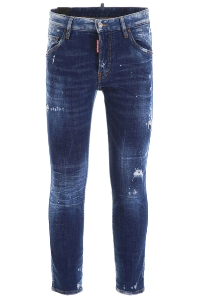 Shop Dsquared2 Biwash Skater Jeans In Blue (blue)
