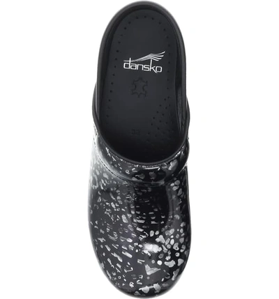 Shop Dansko 'professional' Clog In Pewter Leopard Patent Leather