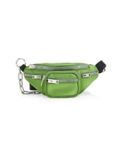 Shop Alexander Wang Mini Attica Satin Belt Bag In Fern