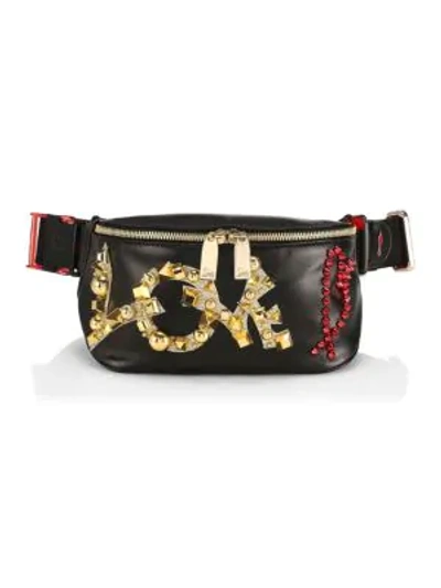 Shop Christian Louboutin Marie Jane Spike Stud Leather Belt Bag In Black