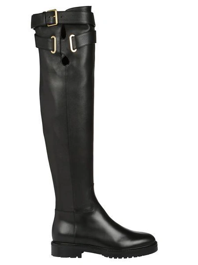 Shop Valentino Garavani Knee High Boots In Black