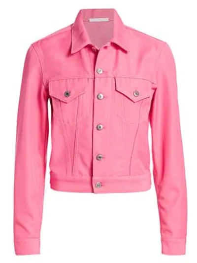 Shop Helmut Lang Masc Trucker Jean Jacket In Prism Pink