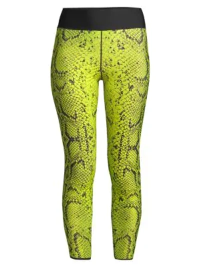 Shop Ultracor Ultra High Python Print Leggings In Ivy Nero