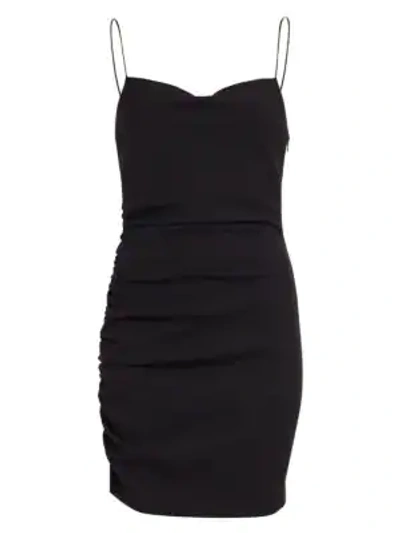 Shop Cinq À Sept Winnie Crepe Mini Dress In Black