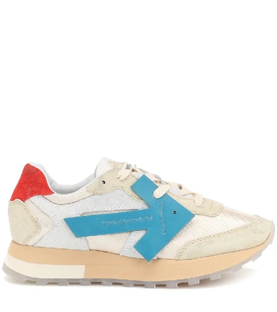 Shop Off-white Hg Runner Suede Sneakers In Beige