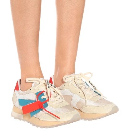 Shop Off-white Hg Runner Suede Sneakers In Beige