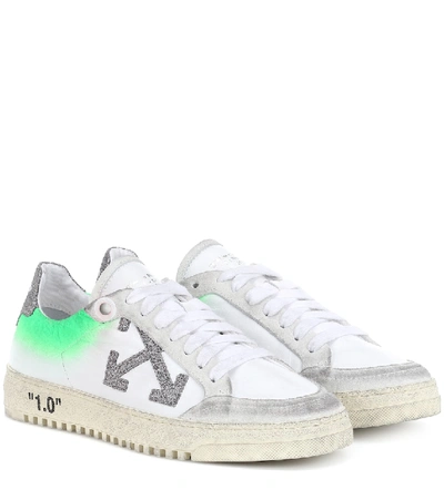 Shop Off-white Arrow 2.0 Leather Sneakers In White