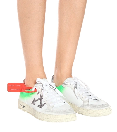 Shop Off-white Arrow 2.0 Leather Sneakers In White