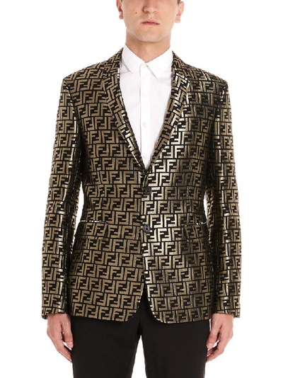 Shop Fendi Monogram Tailored Blazer In Multi