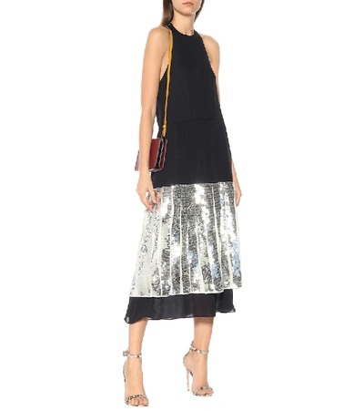 Shop Tibi Claude Sequined Dress In Black