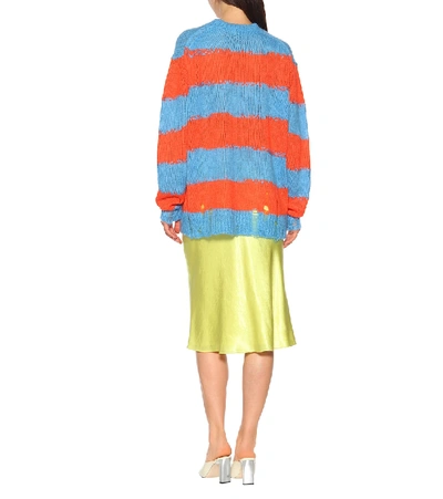 Shop Acne Studios Oversized Striped Sweater In Multicoloured