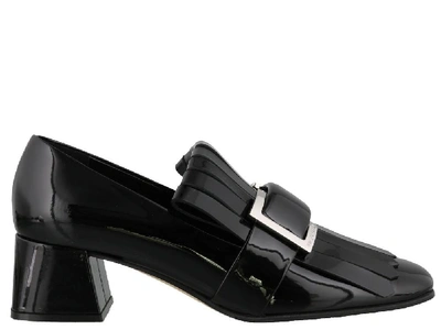 Shop Sergio Rossi Sr Prince Heel Loafers In Black