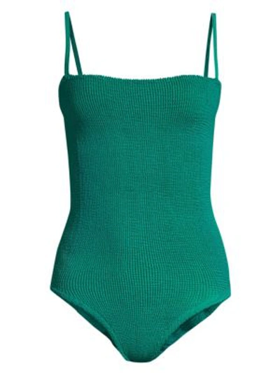 Shop Hunza G Women's Maria One-piece Swimsuit In Emerald