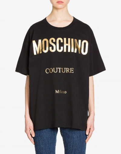 Shop Moschino Couture Jersey T-shirt In Black