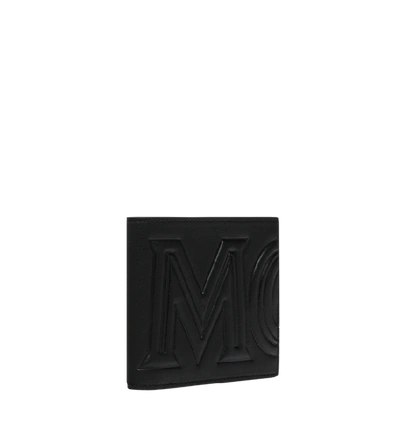 Shop Mcm Bifold Wallet In  Injection Logo In Black
