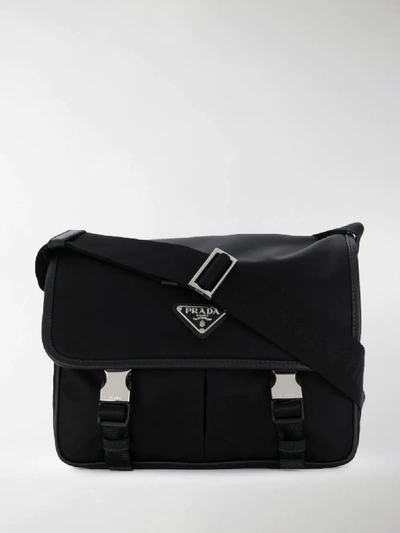 Shop Prada Small Messenger Bag In Black