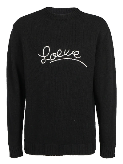 Shop Loewe Stitch Knitwear In Black