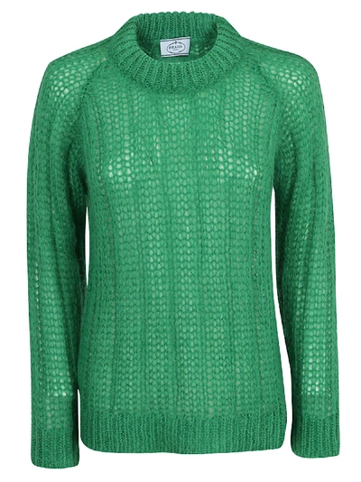 Shop Prada Miu Miu Knitwear In Verde