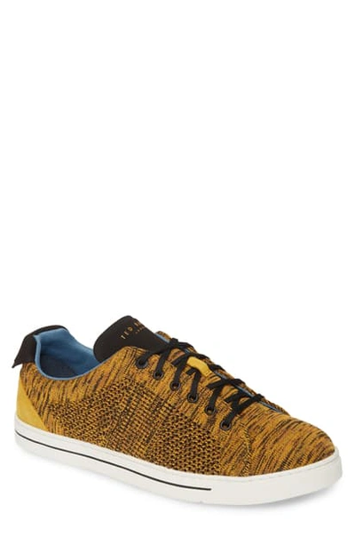 Shop Ted Baker Chinat Sneaker In Dark Yellow Textile