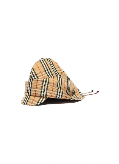 Shop Burberry Vintage Check Rain Hat In Neutral