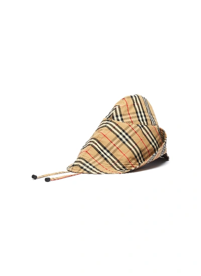 Shop Burberry Vintage Check Rain Hat In Neutral