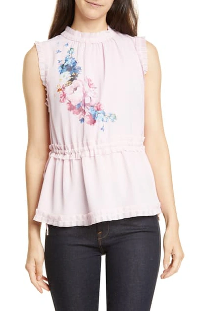 Shop Ted Baker Raspberry Ripple Top In Light Pink